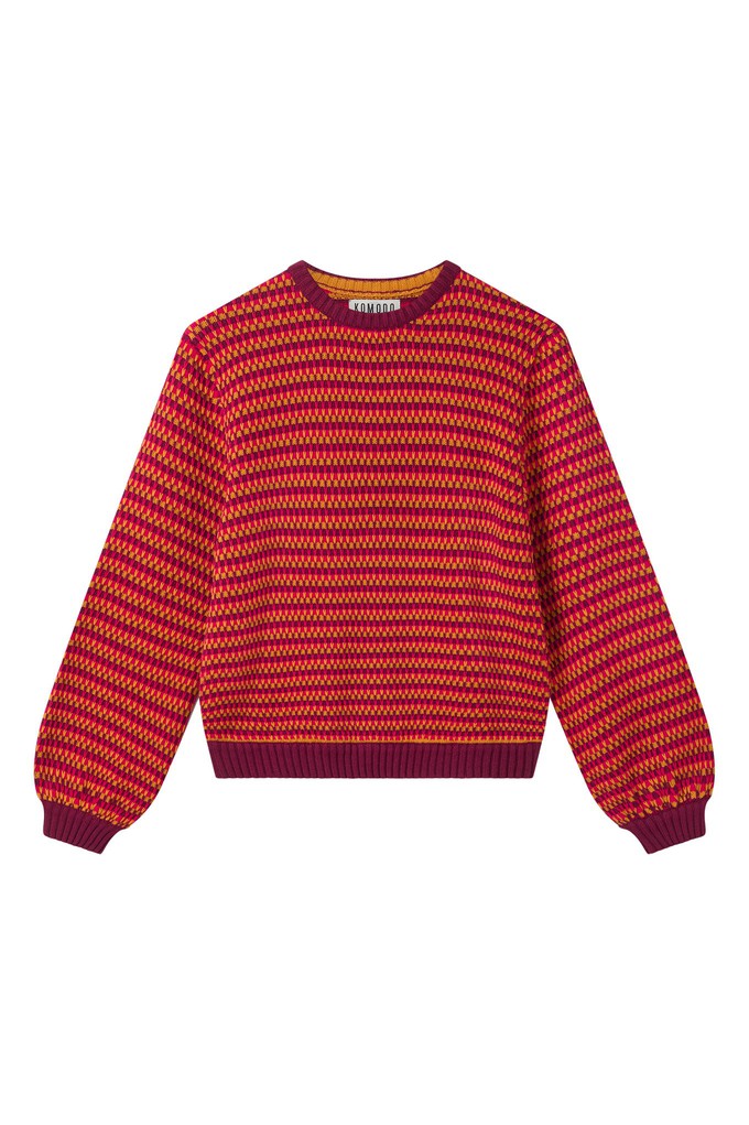 MAE - Organic Cotton Jumper Wine Red from KOMODO