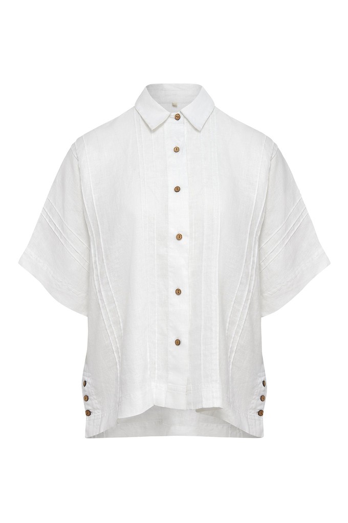 KIMONO Organic Linen Shirt - Off White from KOMODO