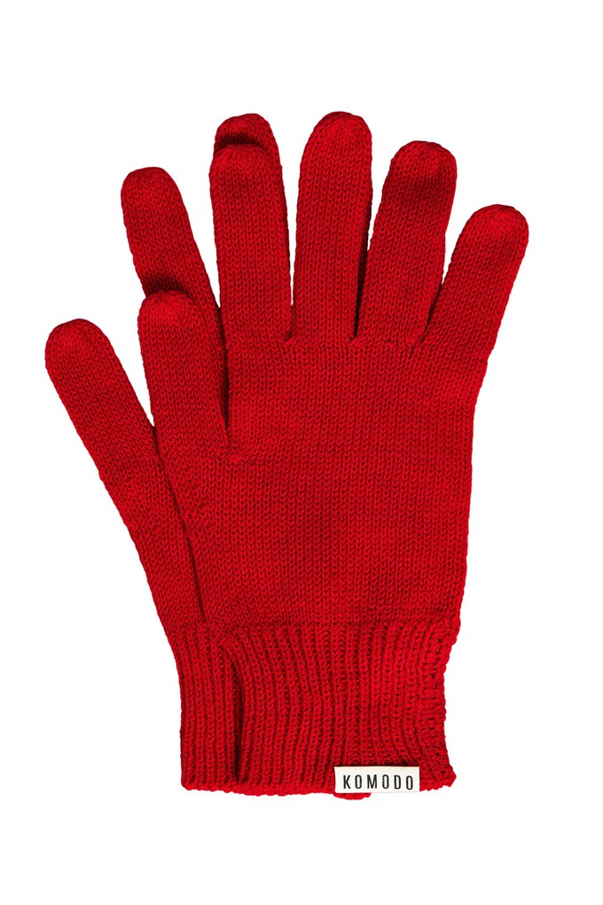 CITY GOTS Organic Cotton Gloves - Bright Red from KOMODO