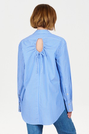 BUSBY Organic Cotton Shirt - Blue Stripe from KOMODO