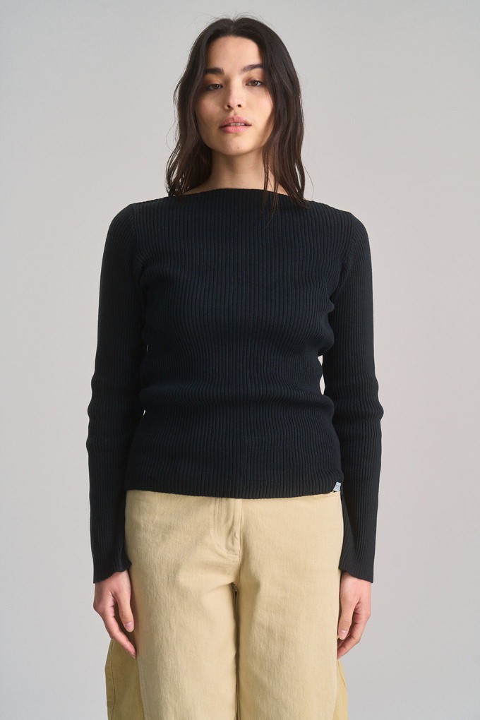 WASABI - Organic Cotton Rib Jumper - Black from KOMODO