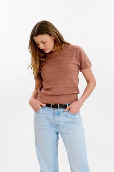 POSEY Organic Cotton Knit Tee - Coffee via KOMODO