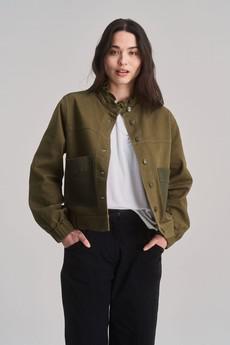 RUFFLE - Organic Cotton Jacket - Dark Green via KOMODO
