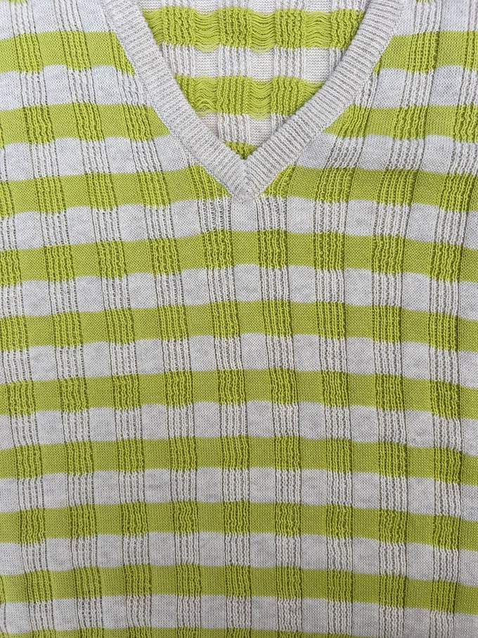 YANA - Organic Cotton Vest Lime Space dye from KOMODO