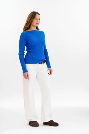WASABI Organic Cotton Rib Knit Top - Blue from KOMODO