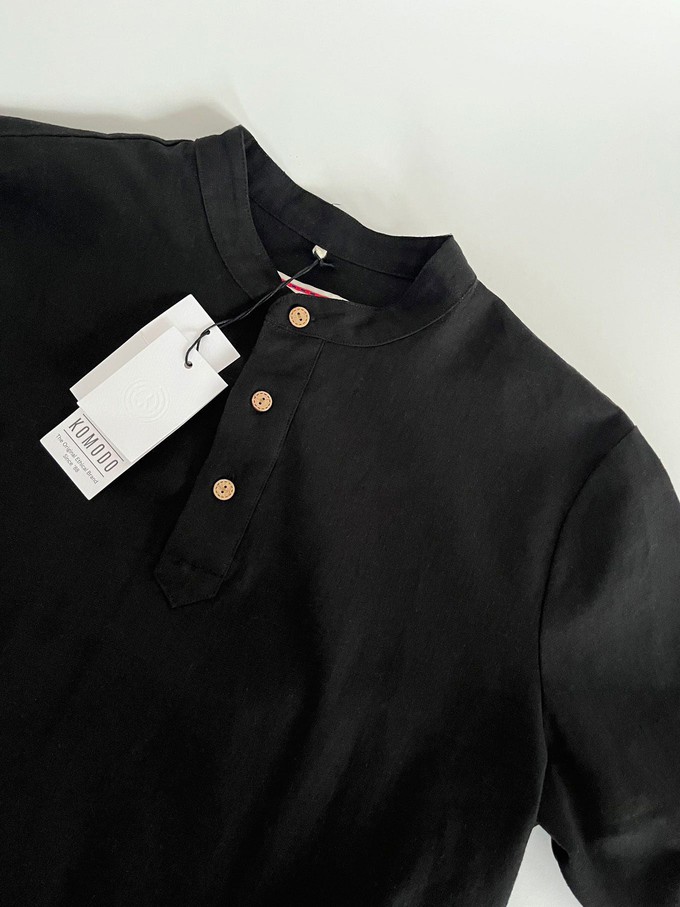 ELIJAH - Organic Linen Cotton Shirt - Black from KOMODO