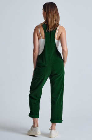 MARY-LOU Green - Organic Cotton Cord Dungarees by Flax & Loom from KOMODO