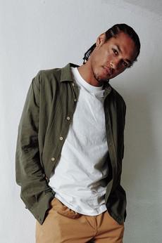 SPECTRE - Organic Cotton Shirt - Khaki via KOMODO