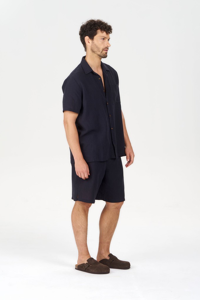 LOYLE Tencel Linen Shirt - Navy from KOMODO