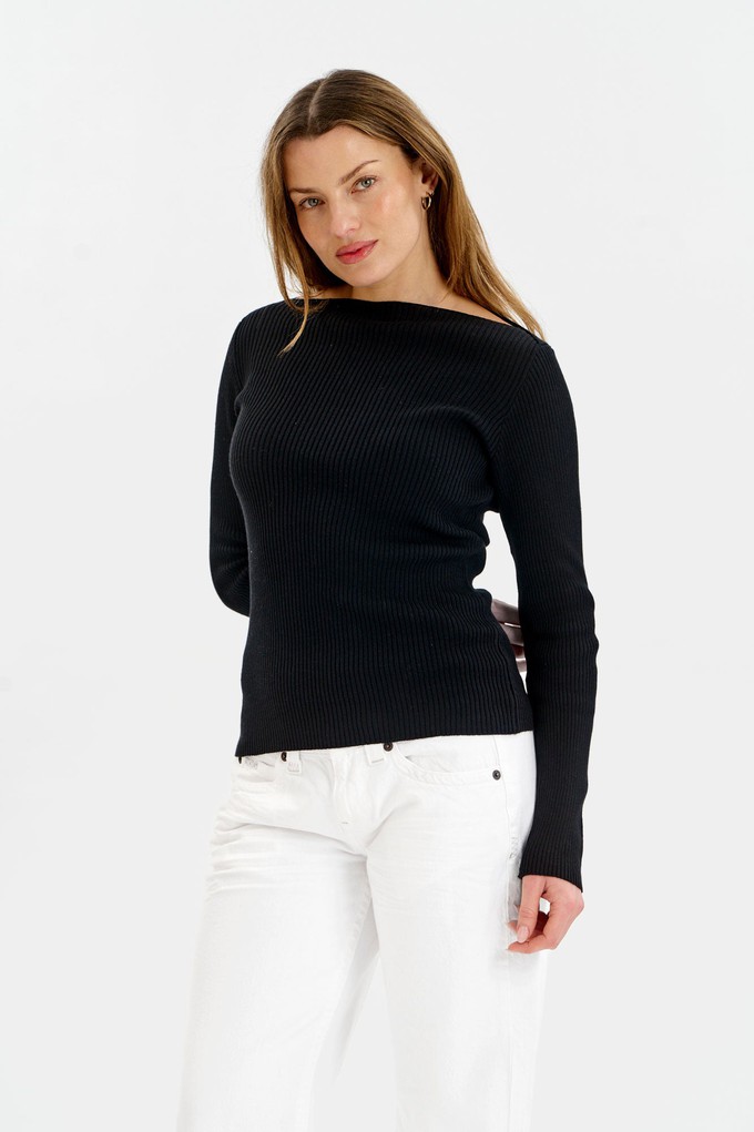 WASABI Organic Cotton Rib Knit Top - Black from KOMODO