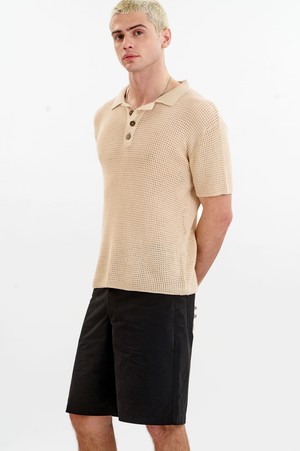 OLIVER Organic Cotton Knit Polo - Cream from KOMODO