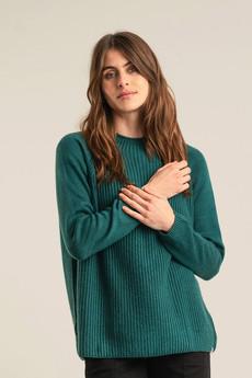 KATTY - Fine Merino Wool Jumper Ivy Green via KOMODO
