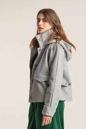 WICKER Recycled Wool Poly Coat - Grey from KOMODO