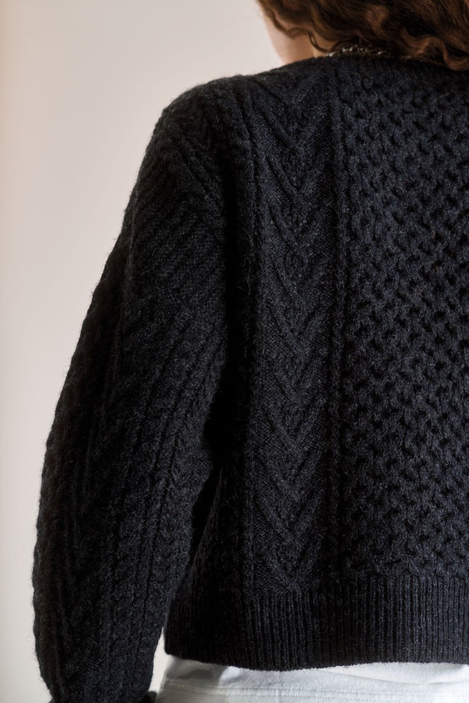 CHARLIE Lambswool Cardigan - Charcoal from KOMODO