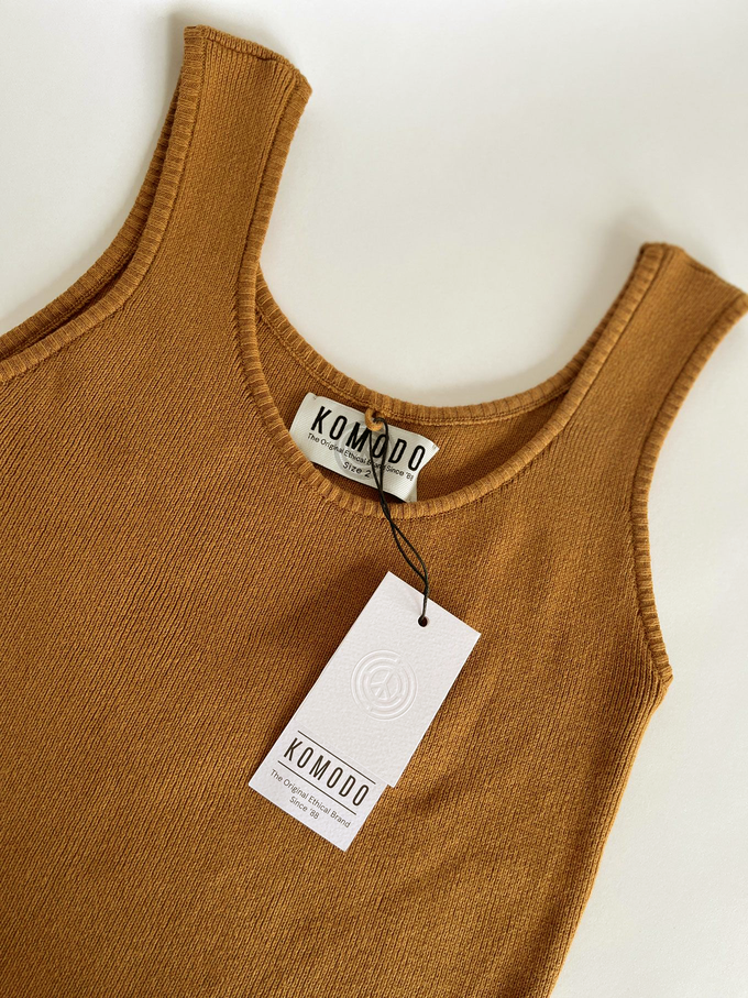YANA - Organic Cotton Vest - Camel from KOMODO
