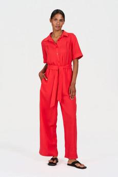 AMARIE Tencel Linen Jumpsuit - Coral via KOMODO