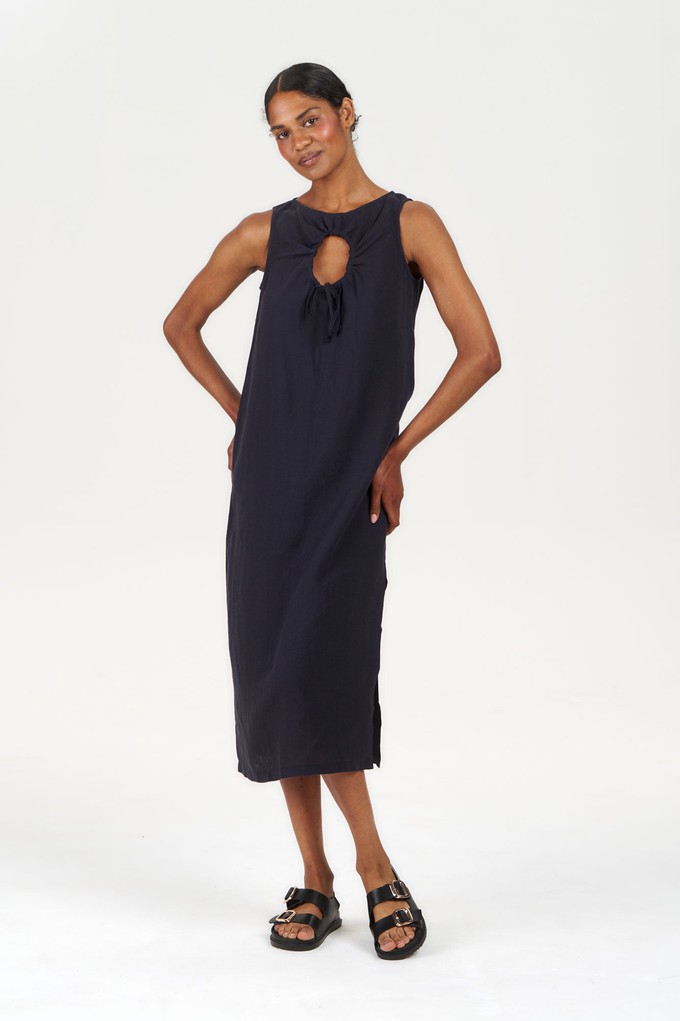 SHANTI Tencel Linen Dress - Navy from KOMODO