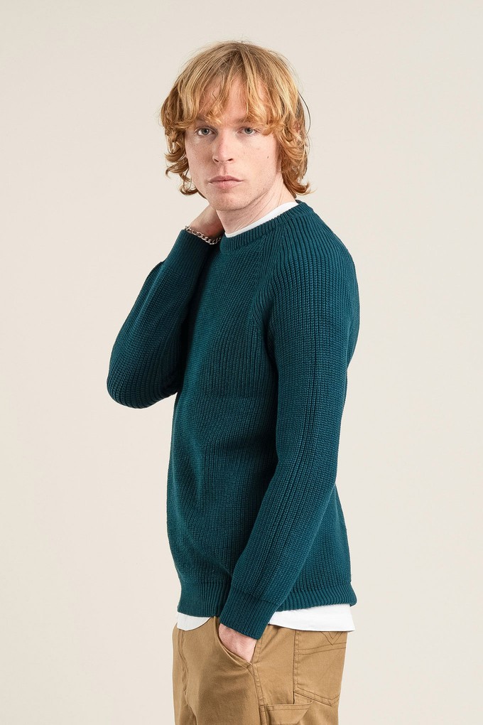 SERGIO - Mens Organic Cotton Jumper Teal from KOMODO