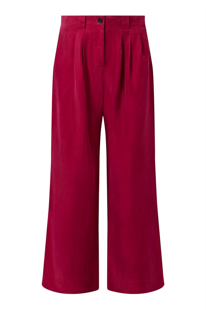 LOLA - Cupro Trousers - Berry from KOMODO