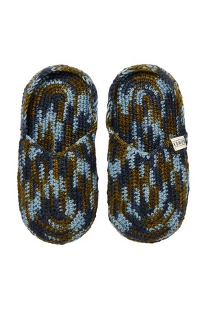 HIDE - Handknitted Wool Slipper Blue Space from KOMODO