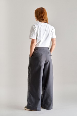 SOFIA Cotton Tencel Trouser - Grey from KOMODO
