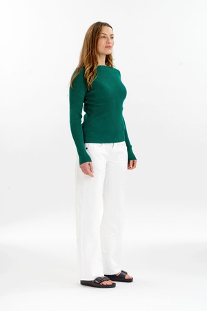 WASABI Organic Cotton Rib Knit Top - Green from KOMODO