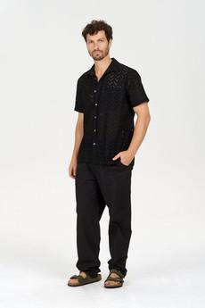 BOWIE Organic Cotton Trouser - Black via KOMODO