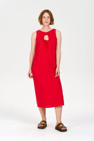 SHANTI Tencel Linen Dress - Coral from KOMODO