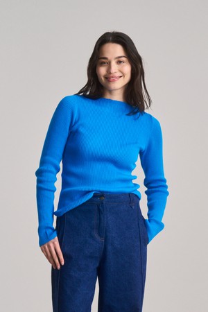 WASABI - Organic Cotton Rib Jumper - French Blue from KOMODO