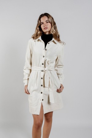 RUBY Organic Cotton Corduroy Dress - Winter White from KOMODO