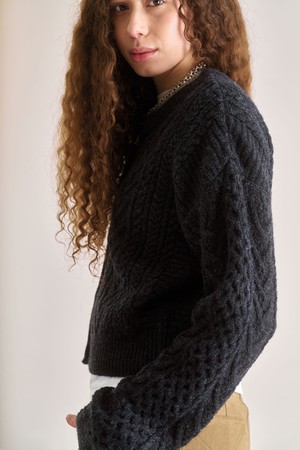 CHARLIE Lambswool Cardigan - Charcoal from KOMODO