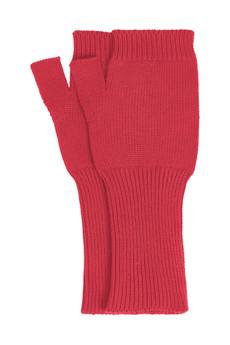 JAS - GOTS Organic Cotton Fingerless Gloves - Bright Red via KOMODO