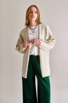 AMELIA Lambswool Cardigan - Natural via KOMODO