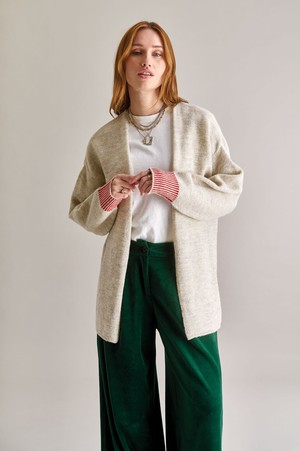 AMELIA Lambswool Cardigan - Natural from KOMODO