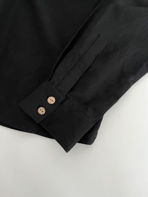 ELIJAH - Organic Linen Cotton Shirt - Black from KOMODO