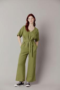 ASTIR - Tencel Linen Jumpsuit Khaki Green via KOMODO