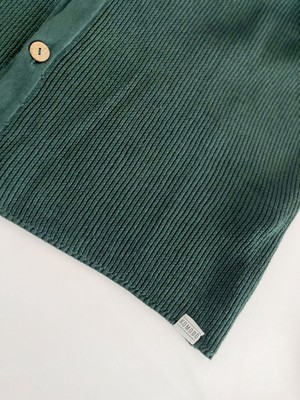 LUCAS - Organic Cotton Cardigan Dark Green from KOMODO