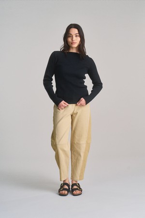 WASABI - Organic Cotton Rib Jumper - Black from KOMODO