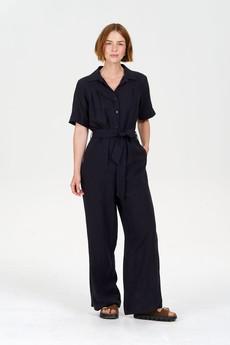 AMARIE Tencel Linen Jumpsuit - Navy via KOMODO