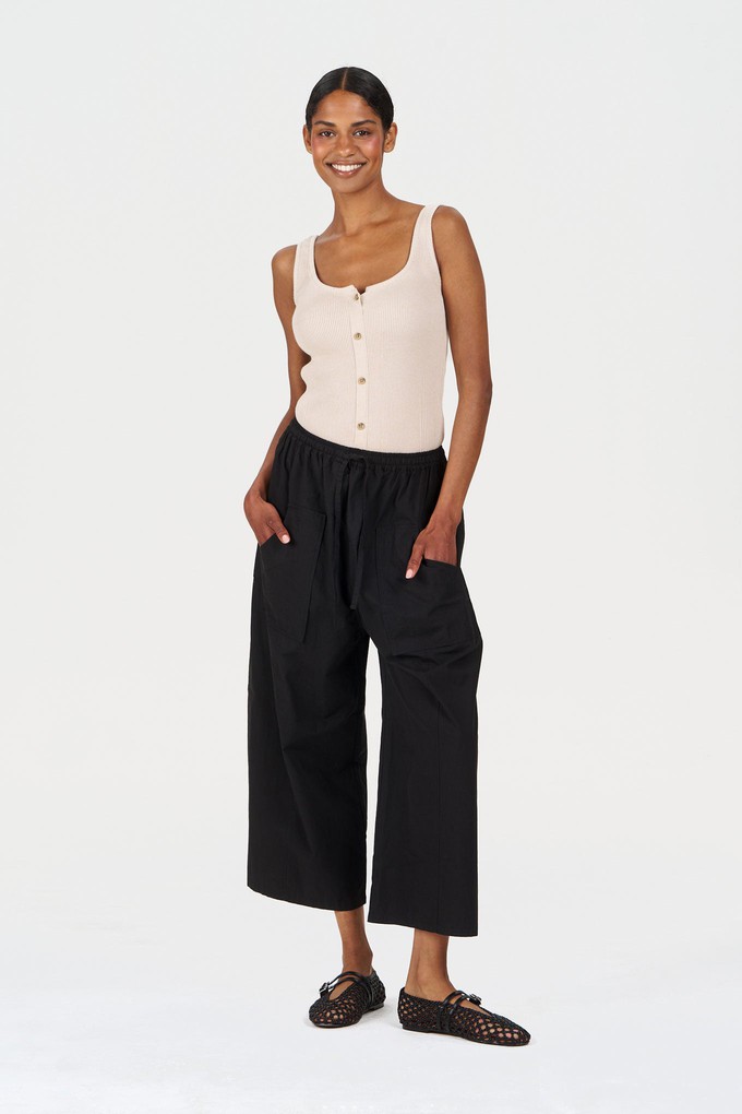 CLEO Organic Cotton Trouser - Black from KOMODO