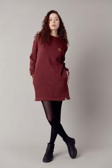 ELLA - Organic Cotton Sweat Dress Walnut Brown via KOMODO