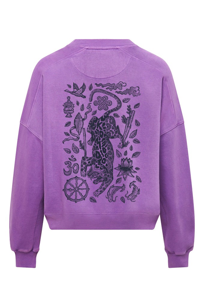 NEPALI LEOPARD - Organic Cotton Womens Sweat from KOMODO