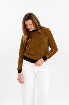 HANA Organic Cotton Jumper - Black & Mustard via KOMODO