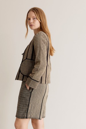 NORA - Hand Loomed Cotton Patchwork Jacket from KOMODO