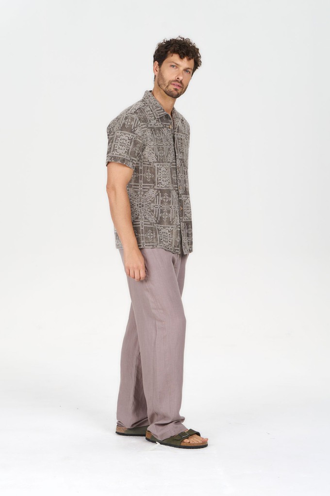 SPINDRIFT Embroidered Organic Linen Shirt from KOMODO