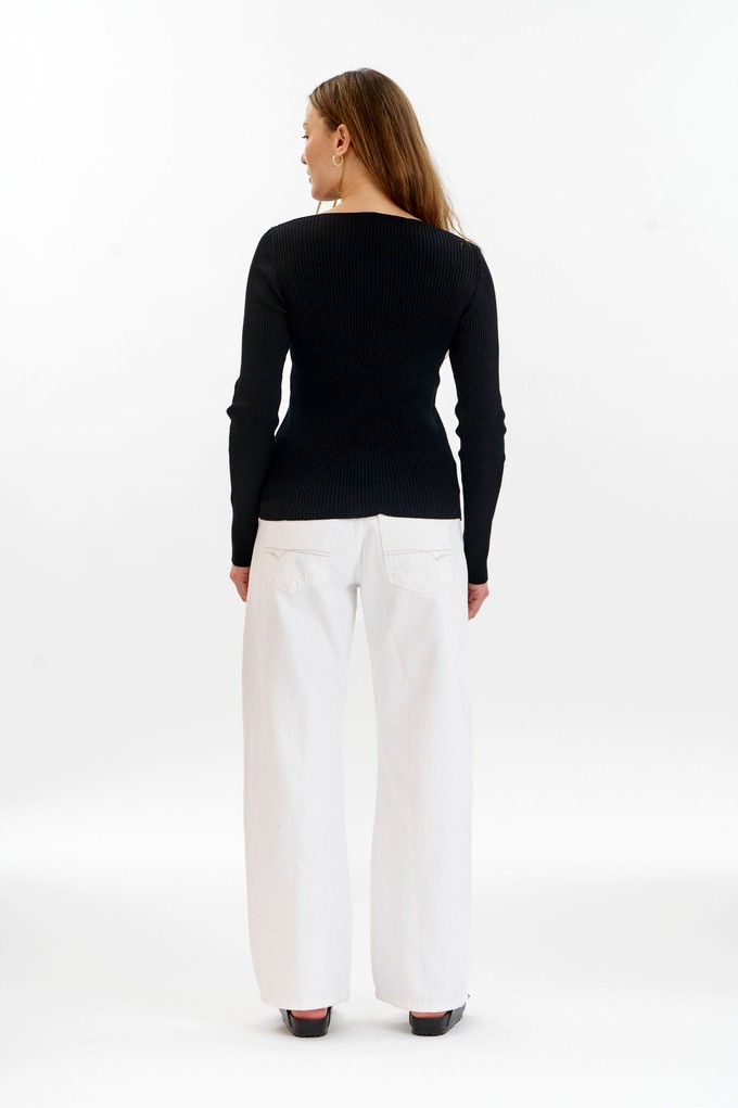 WASABI Organic Cotton Rib Knit Top - Black from KOMODO