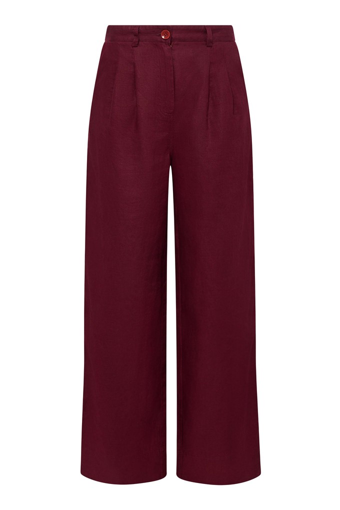 LION - Linen Trousers Berry from KOMODO