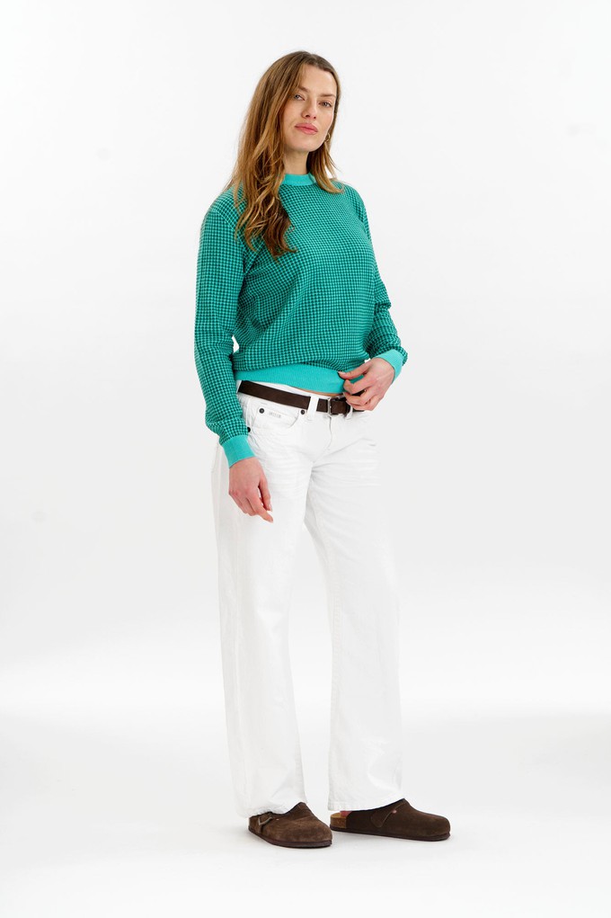 HANA Organic Cotton Jumper - Green & Cyan from KOMODO