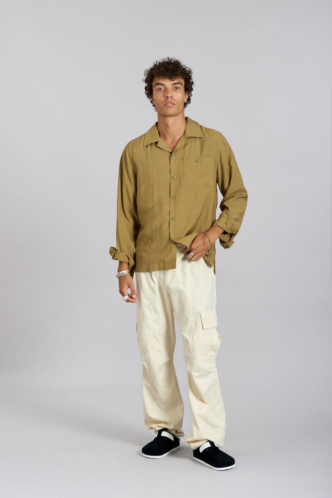 もらって 嬉しい お歳暮 ランキング - ATLAS | Cece Project Rayon Khaki Shirt トップス