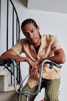SPINDRIFT - Organic Linen Cotton Shirt - Sand via KOMODO